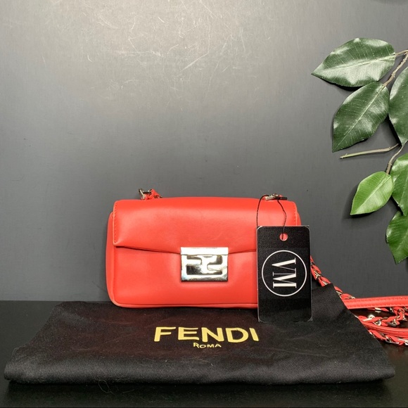 Fendi Handbags - FENDI • NAPPA LEATHER MINI BE BAGUETTE BAG